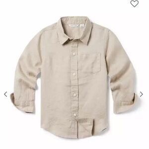 Janie and Jack Beige Button-Down Shirt